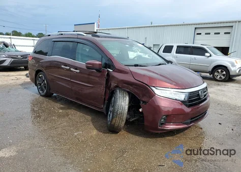 2021 Honda Odyssey Elite из США, поврежденный, VIN 5FNRL6H92MB013022